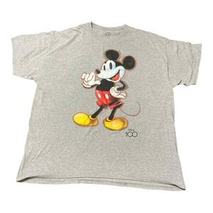 Disney Mickey Mouse Shirt Mens 2XL Disney 100 Graphic Tee Short‎ Sleeve Crewneck